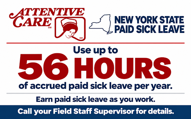 NYS Sick Pay Leave - Up to 56 Hours per year!